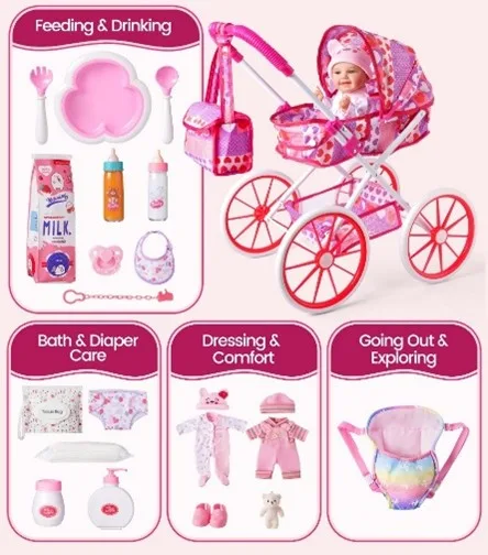 BABESIDE Doll and Stroller Toys