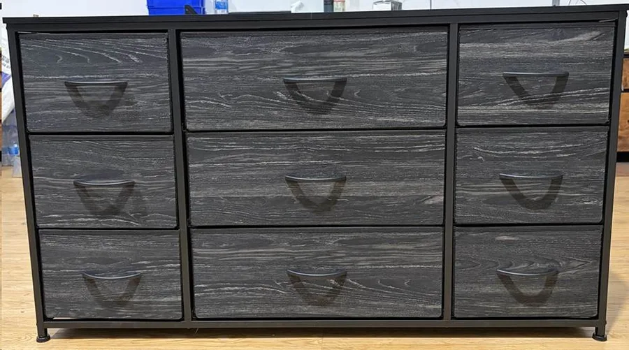 Recalled EnHomee 9-Drawer Fabric Dresser (front)