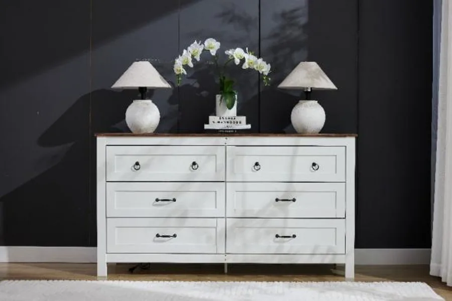 Nanjing Wu Hai Smart Home Appliance Store Alanca 6-Drawer Dressers