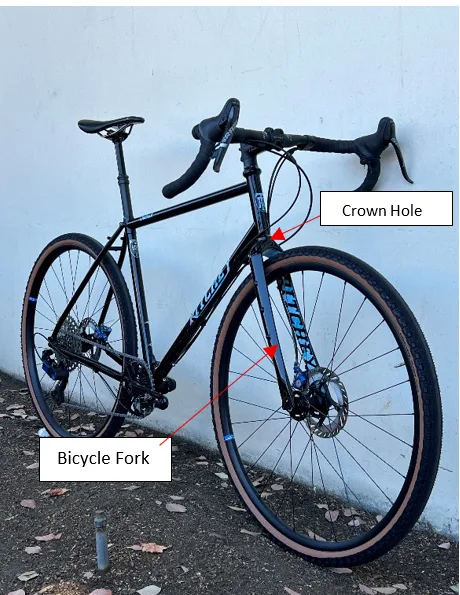 Recalled Carbon Bicycle Fork with a crown hole