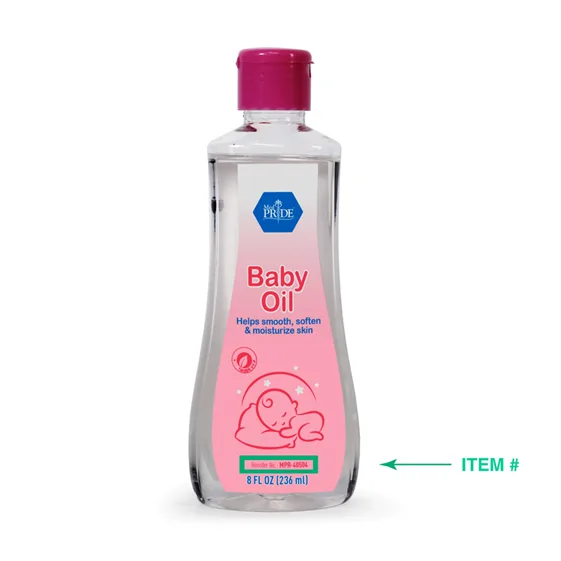 Recalled MedPride Baby Oil - Front